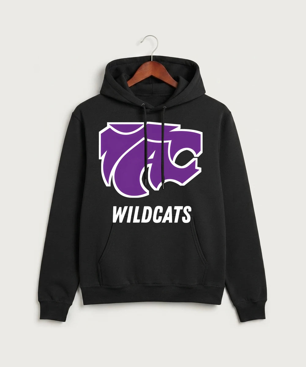 Axtell High School Basketball (Girls) Team Store - Jet Black Port & Co Core Fleece Pullover Hooded Sweatshirt. PC78H