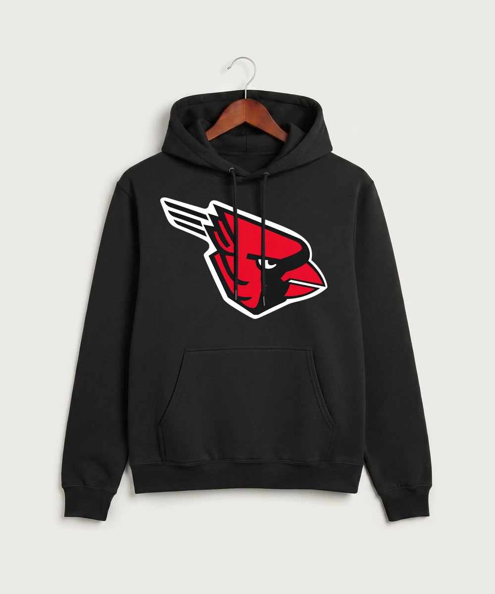 GF E2E Test 02 Track and Field - Jet Black Port & Co Core Fleece Pullover Hooded Sweatshirt. PC78H