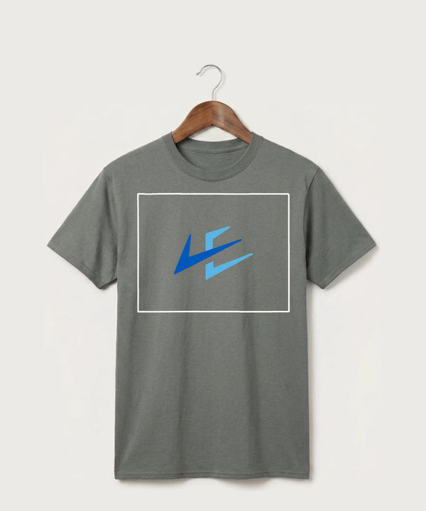 Leading Edge Wyoming Team Store - Medium Grey Port & Co Core Cotton Tee. PC54