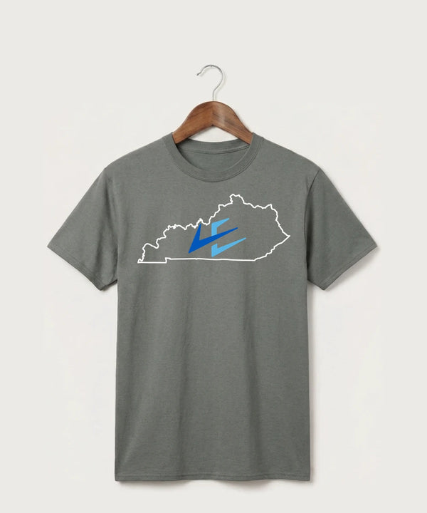 Leading Edge Kentucky Team Store - Medium Grey Port & Co Core Cotton Tee. PC54