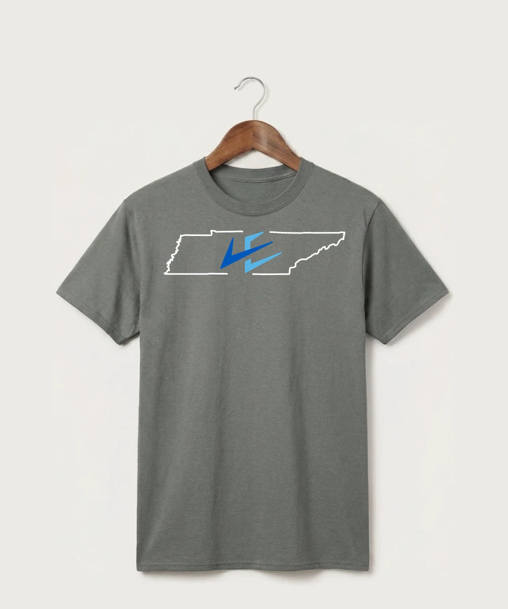 Leading Edge Tennessee Team Store - Medium Grey Port & Co Core Cotton Tee. PC54