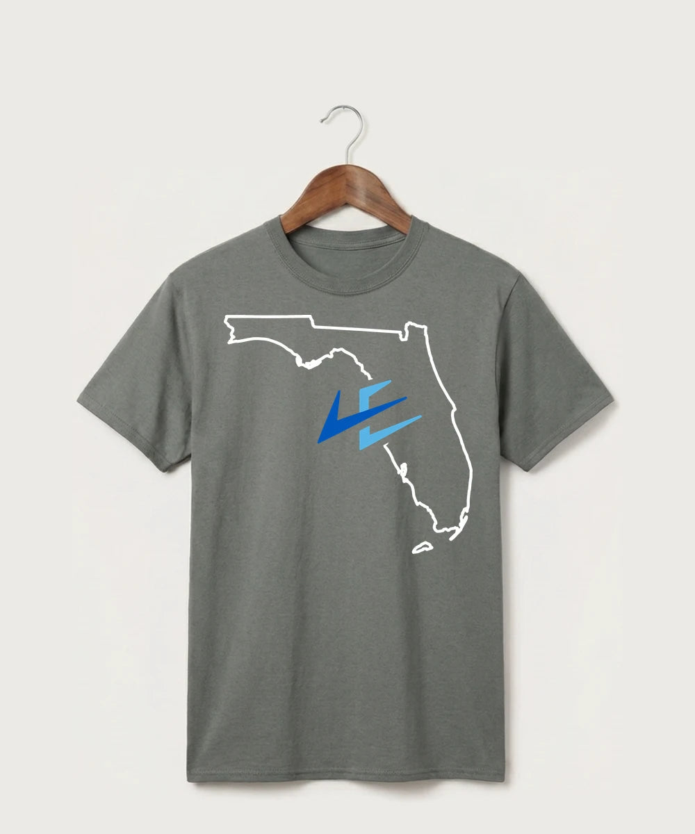 Leading Edge Florida Team Store - Medium Grey Port & Co Core Cotton Tee. PC54