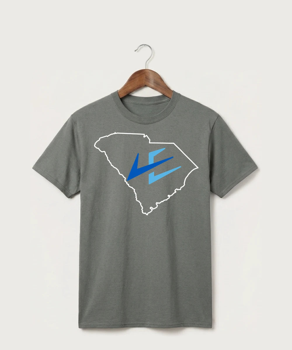 Leading Edge South Carolina Team Store - Medium Grey Port & Co Core Cotton Tee. PC54