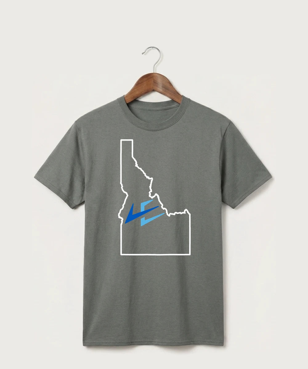 Leading Edge Idaho Team Store - Medium Grey Port & Co Core Cotton Tee. PC54