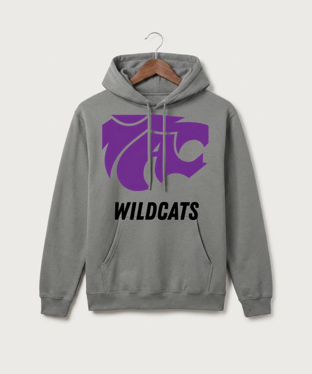 Axtell High School Basketball (Girls) Team Store - Medium Grey Port & Co Core Fleece Pullover Hooded Sweatshirt. PC78H