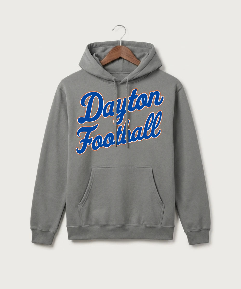 Jonathan Dayton High School Football Team Store - Medium Grey Port & Co Core Fleece Pullover Hooded Sweatshirt. PC78H