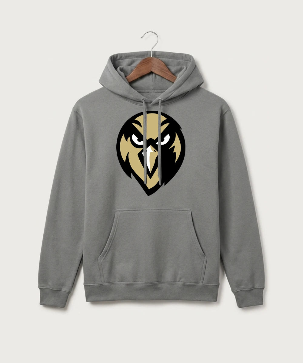 Hudson Catholic High School Soccer Team Store - Medium Grey Port & Co Core Fleece Pullover Hooded Sweatshirt. PC78H