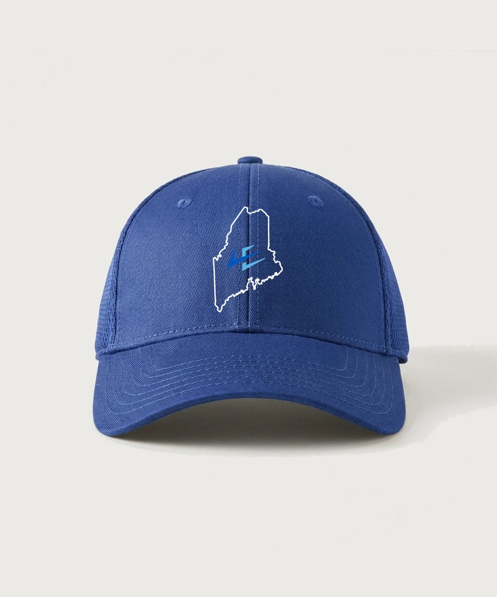 Leading Edge Maine Team Store - Royal New Era - Stretch Mesh Cap. NE1020