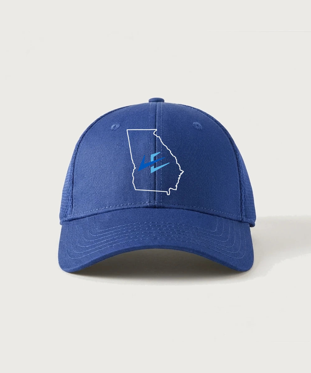 Leading Edge Georgia Team Store - Royal New Era - Stretch Mesh Cap. NE1020