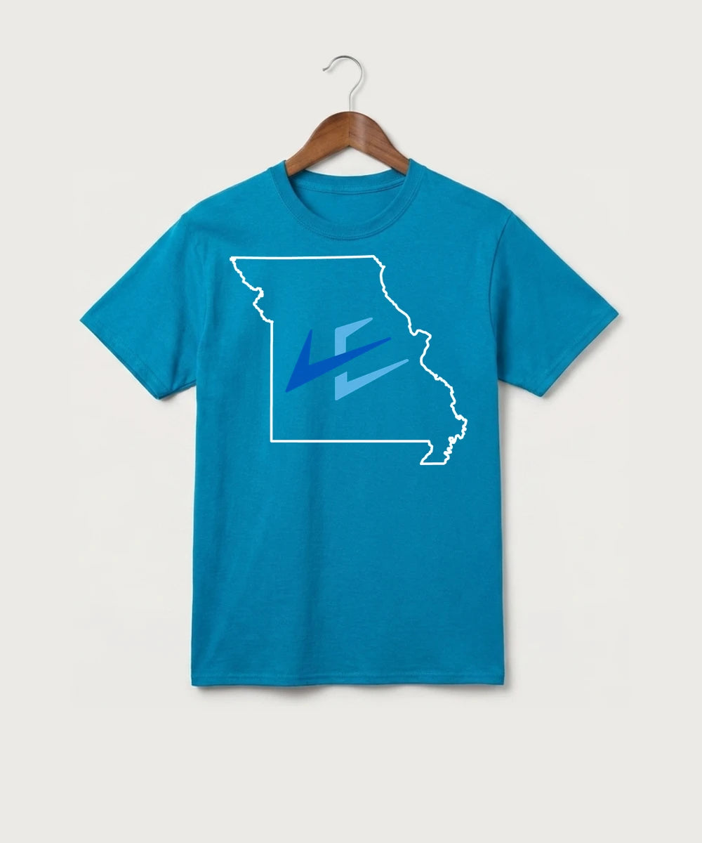 Leading Edge Missouri Team Store - Sapphire Port & Co Core Cotton Tee. PC54