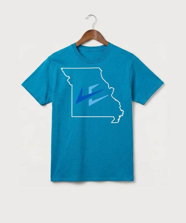 Leading Edge Missouri Team Store - Sapphire Port & Co Core Cotton Tee. PC54