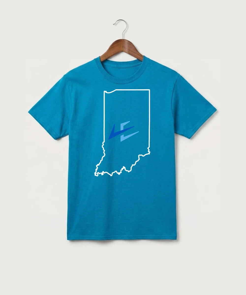 Leading Edge Indiana Team Store - Sapphire Port & Co Core Cotton Tee. PC54