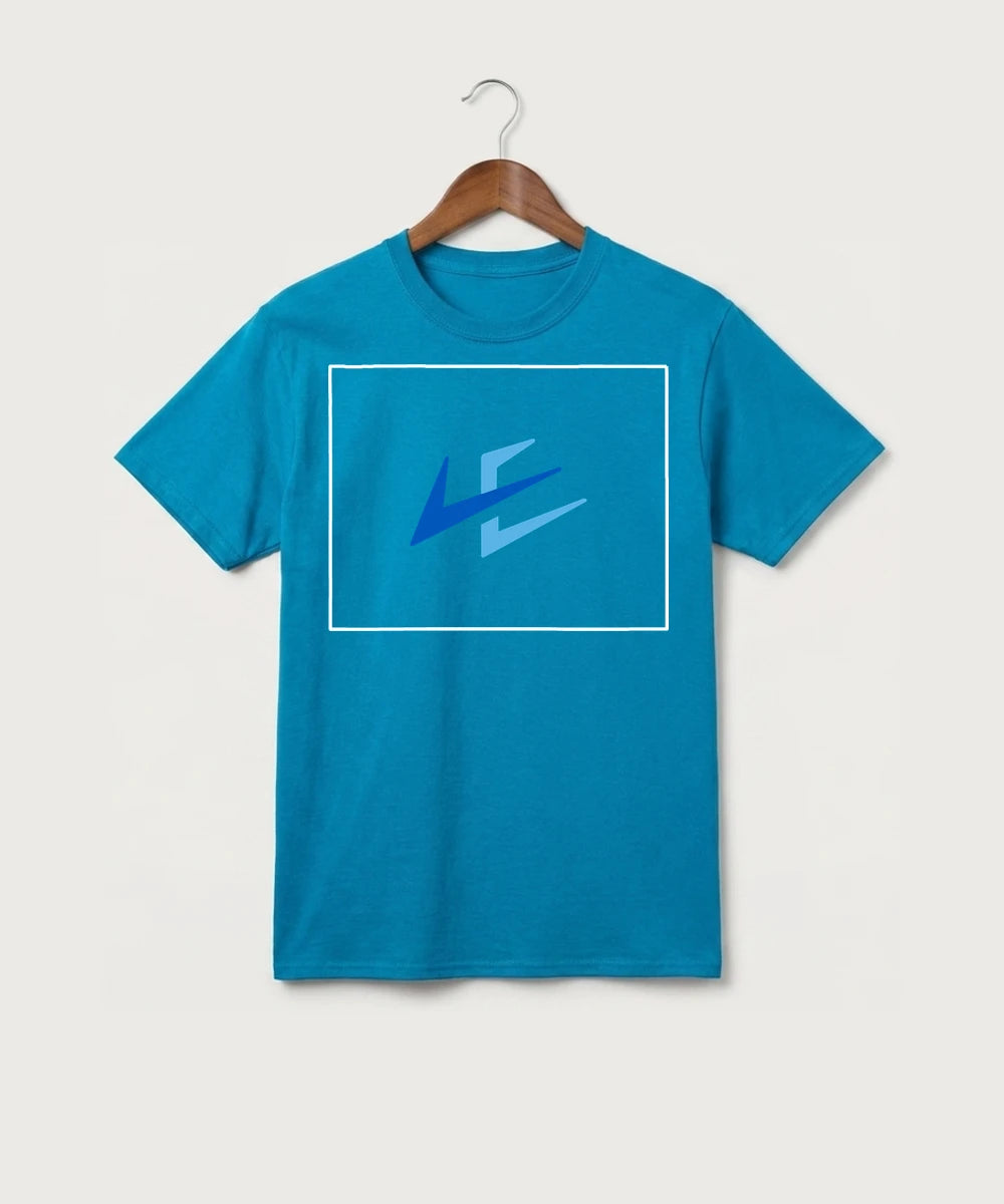 Leading Edge Wyoming Team Store - Sapphire Port & Co Core Cotton Tee. PC54