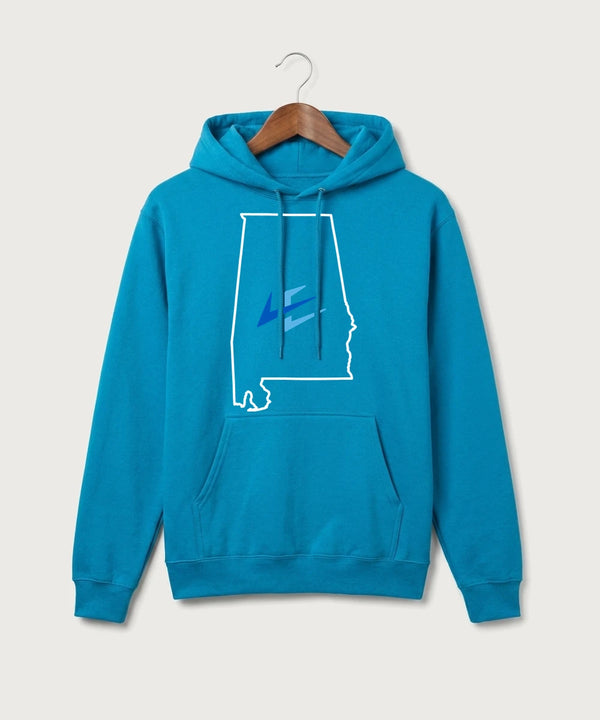 Leading Edge Alabama Team Store - Sapphire Port & Co Core Fleece Pullover Hooded Sweatshirt. PC78H