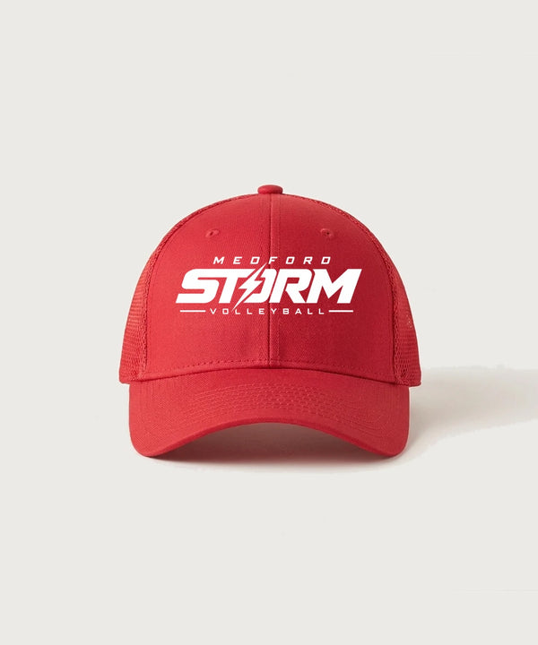 Medford Storm High School Volleyball Team Store - Scarlet Red New Era - Stretch Mesh Cap. NE1020