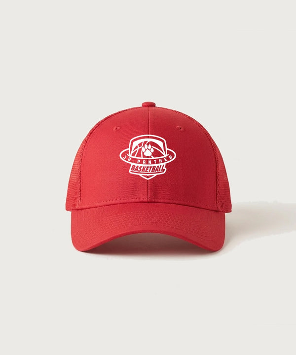 Jr Panther Basketball - Scarlet Red New Era - Stretch Mesh Cap. NE1020