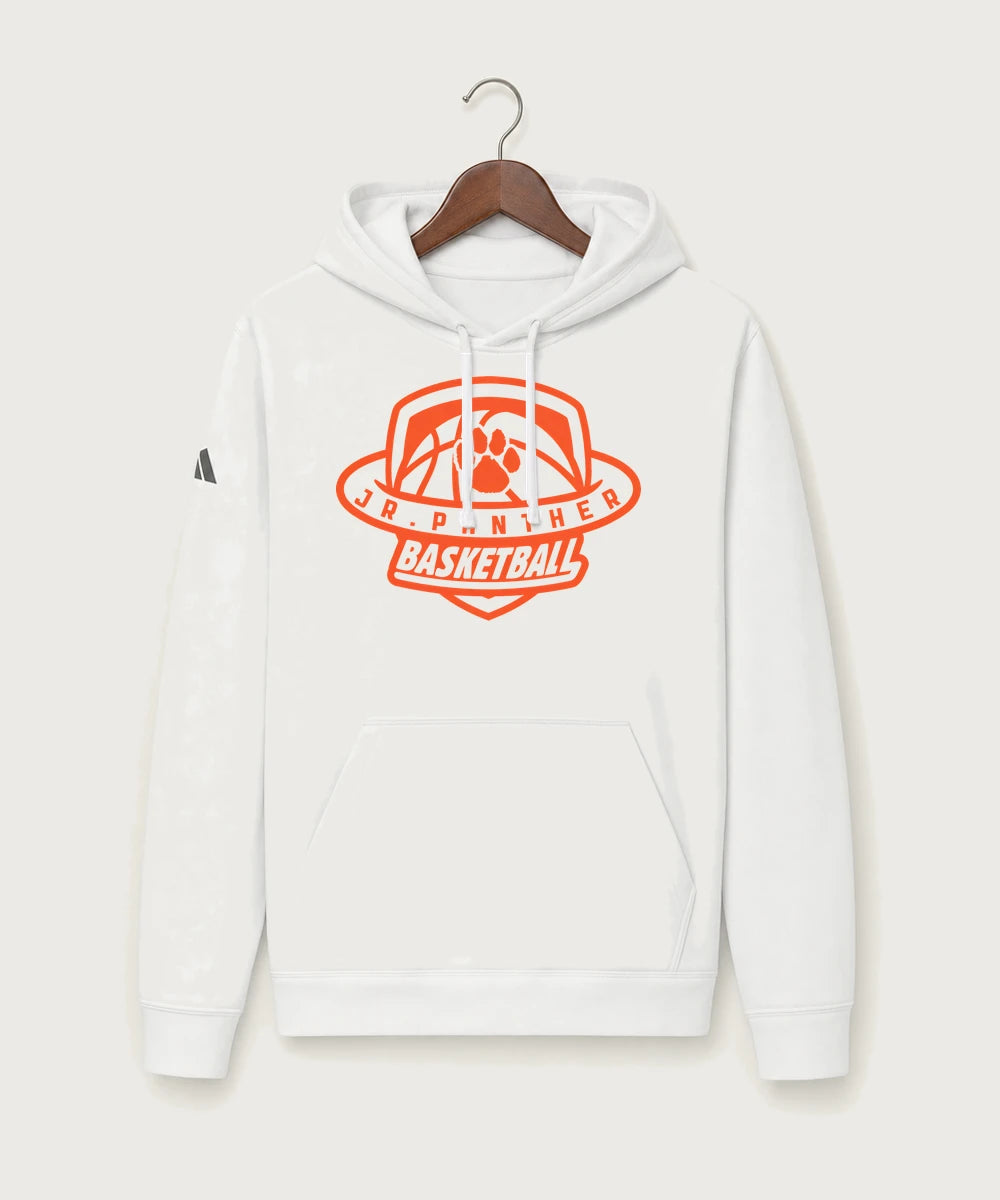 Jr Panther Basketball - White Unisex Fleece Hooded Sweatshirt