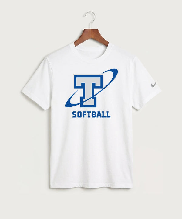 Papillion La Vista South Titan Softball Team Store - White Nike Swoosh Sleeve rLegend Tee NKDX8730