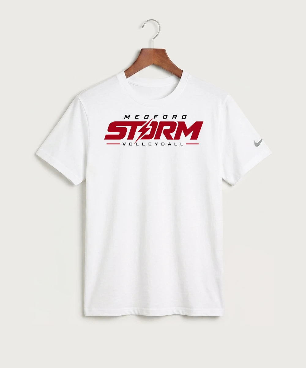 Medford Storm High School Volleyball Team Store - White Nike Swoosh Sleeve rLegend Tee NKDX8730