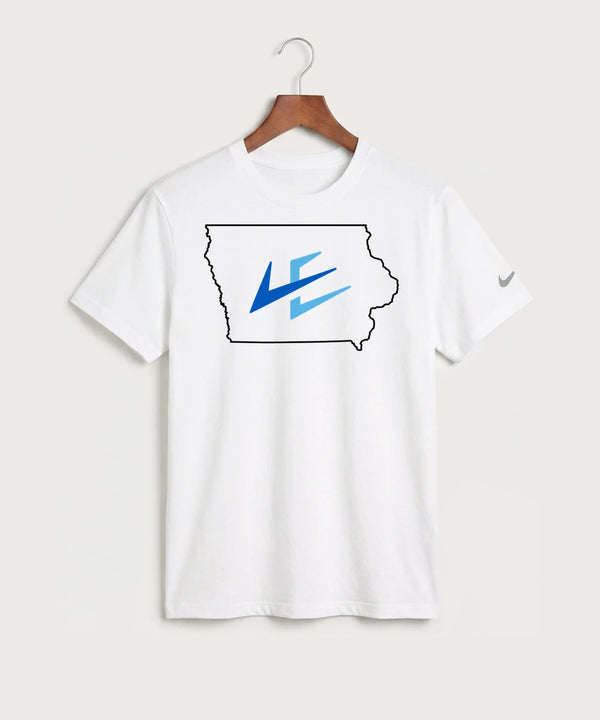 Leading Edge Iowa Team Store - White Nike Swoosh Sleeve rLegend Tee NKDX8730