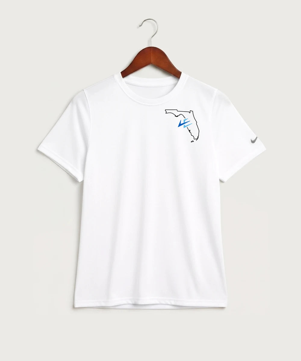 Leading Edge Florida Team Store - White Nike Youth Swoosh Sleeve rLegend Tee NKDX8787