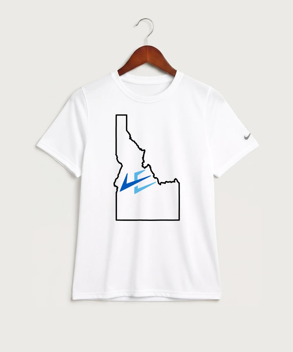 Leading Edge Idaho Team Store - White Nike Youth Swoosh Sleeve rLegend Tee NKDX8787