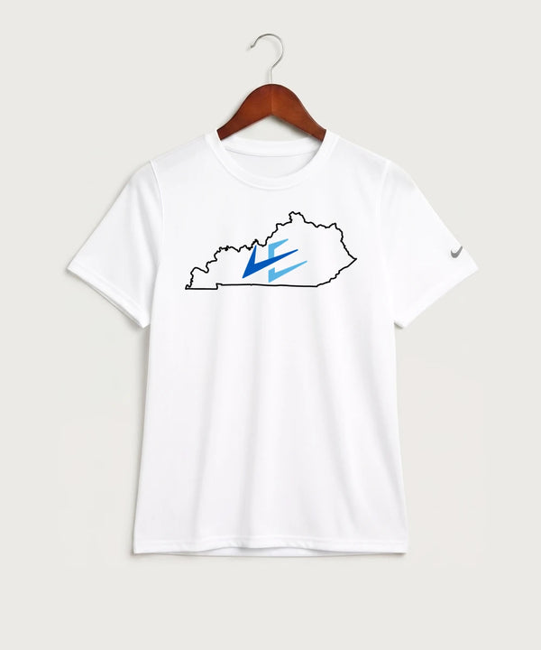 Leading Edge Kentucky Team Store - White Nike Youth Swoosh Sleeve rLegend Tee NKDX8787