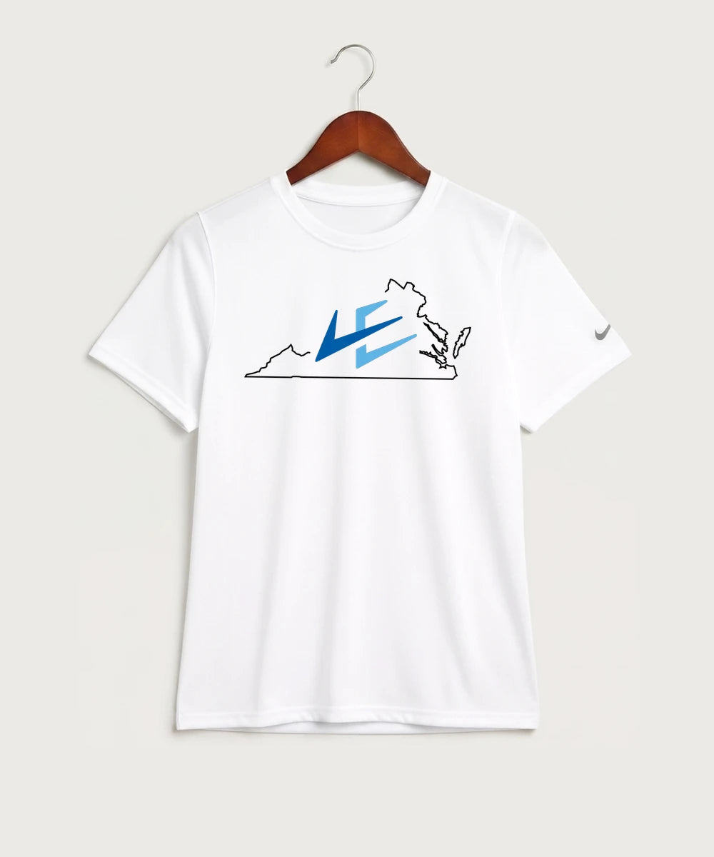 Leading Edge Virginia Team Store - White Nike Youth Swoosh Sleeve rLegend Tee NKDX8787