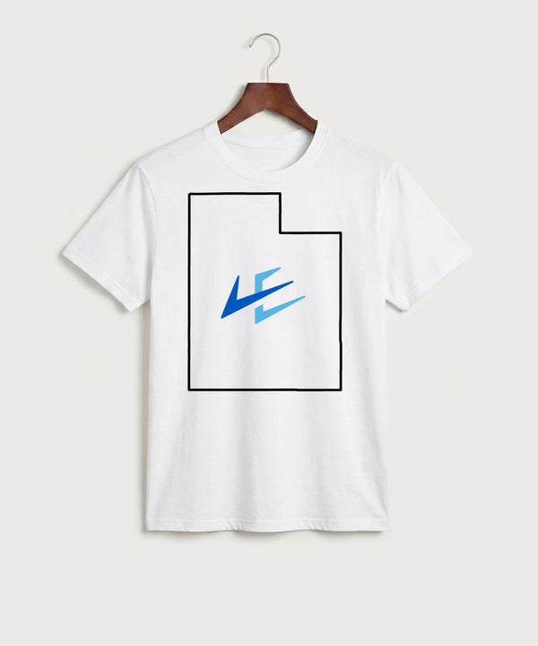 Leading Edge Utah Team Store - White Port & Co Core Cotton Tee. PC54