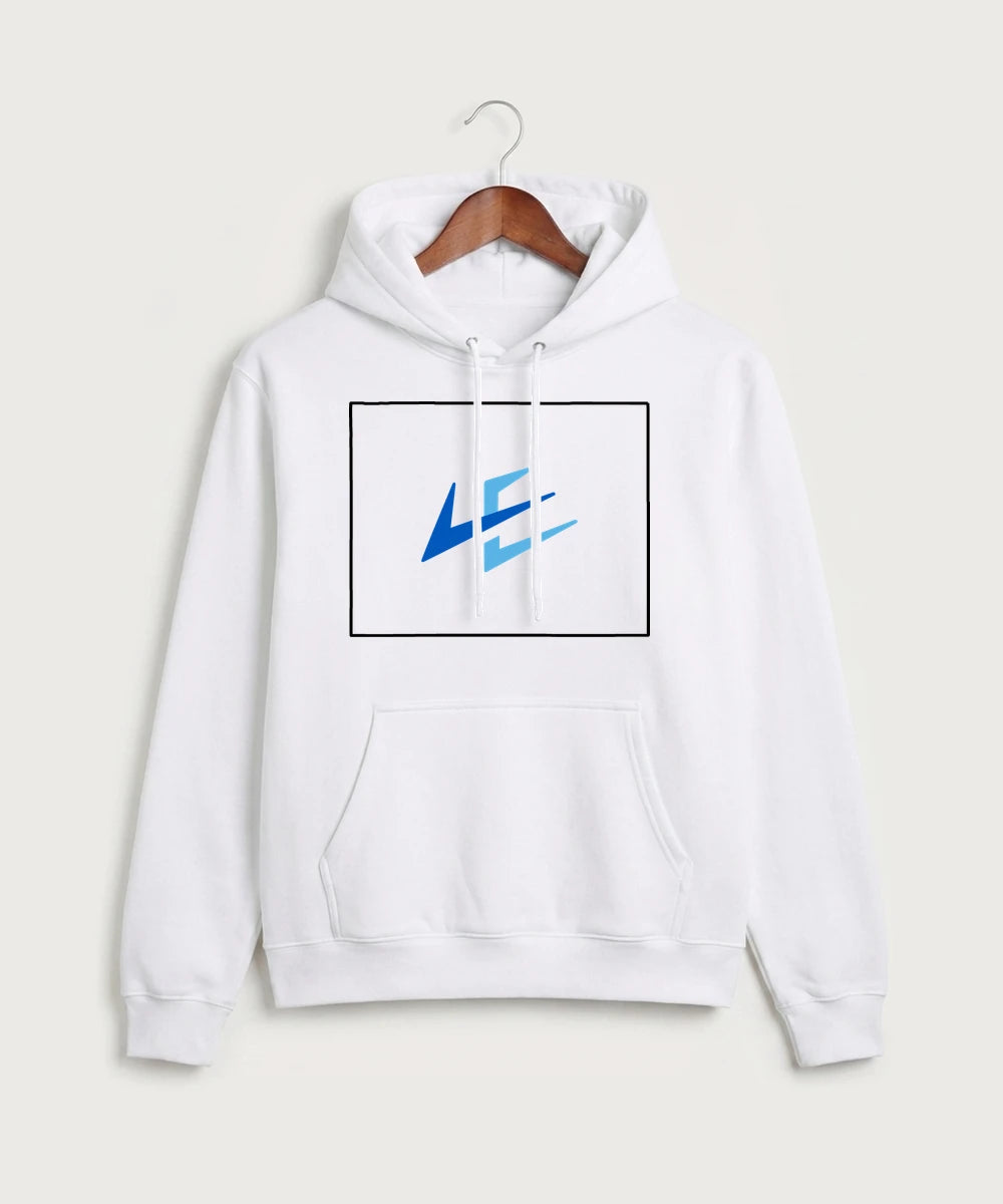 Leading Edge Wyoming Team Store - White Port & Co Core Fleece Pullover Hooded Sweatshirt. PC78H