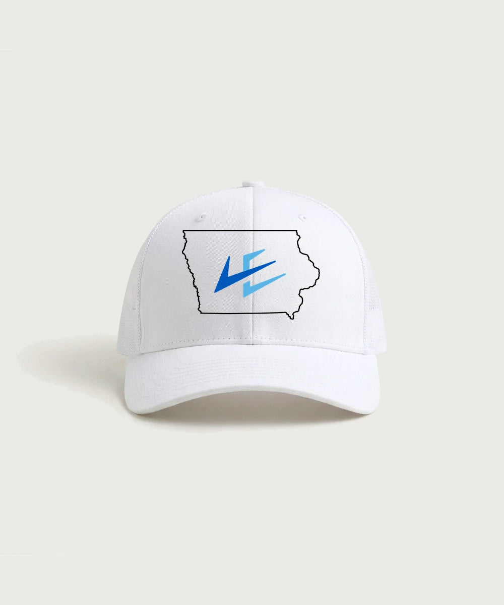 Leading Edge Iowa Team Store - White/ White Sport-Tek Club Trucker Cap STC46