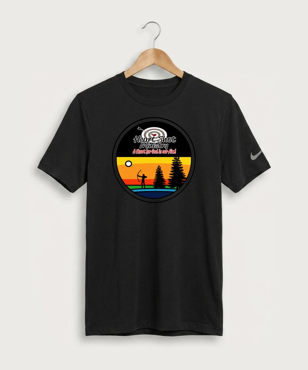 Heart Shot Ministry Archery Team Store - Black Nike Swoosh Sleeve rLegend Tee NKDX8730