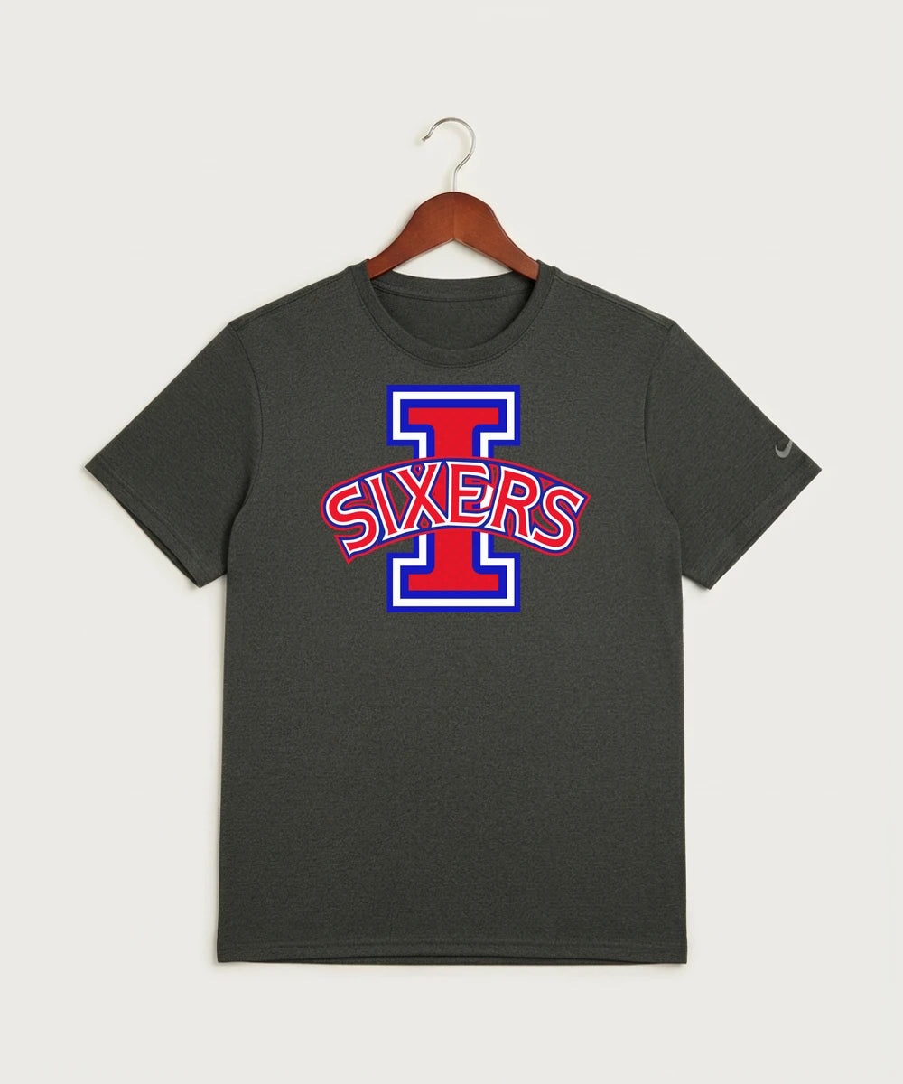 Independence High School Cheer Team - Dark Smoke Heather Nike Swoosh Sleeve rLegend Tee NKDX8730