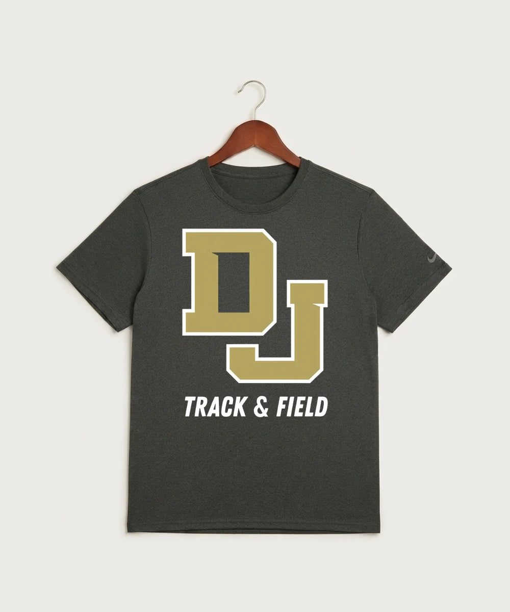 Dublin Jerome Track & Field Team Store - Dark Smoke Heather Nike Swoosh Sleeve rLegend Tee NKDX8730