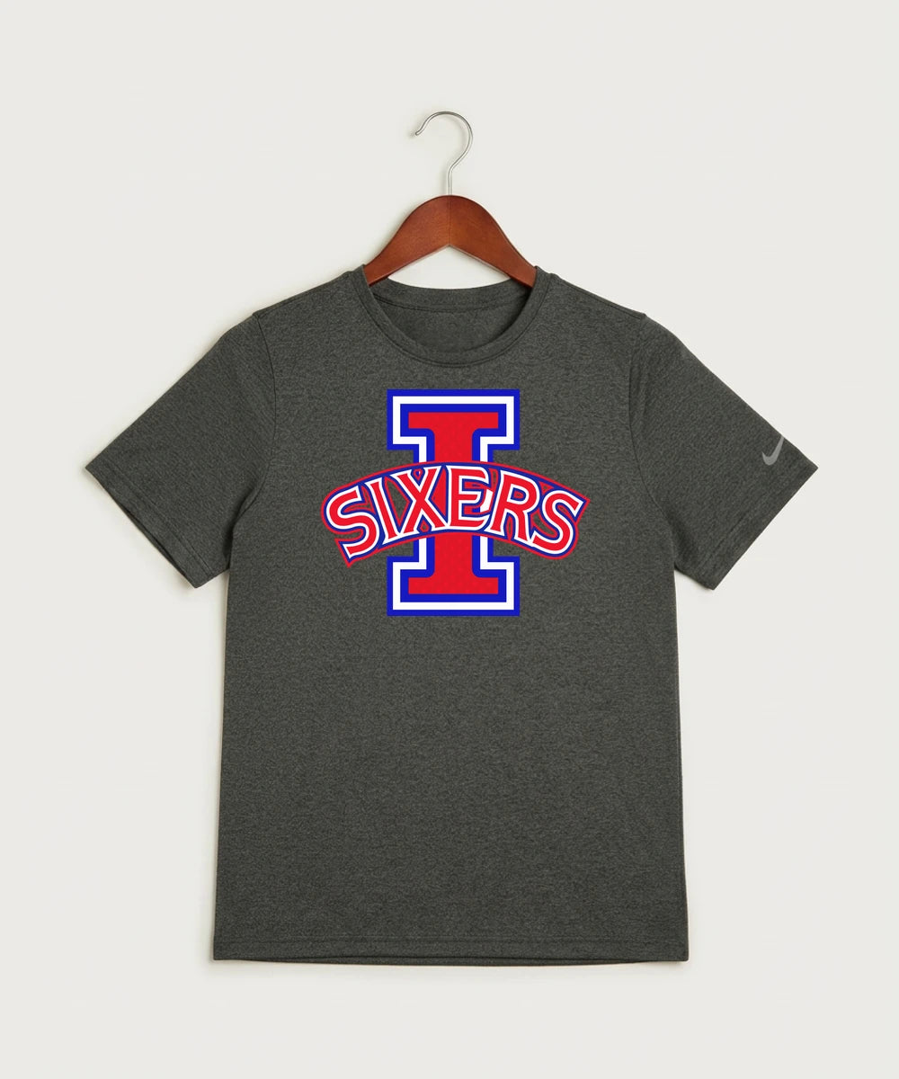 Independence High School Cheer Team - Dark Smoke Heather Nike Youth Swoosh Sleeve rLegend Tee NKDX8787