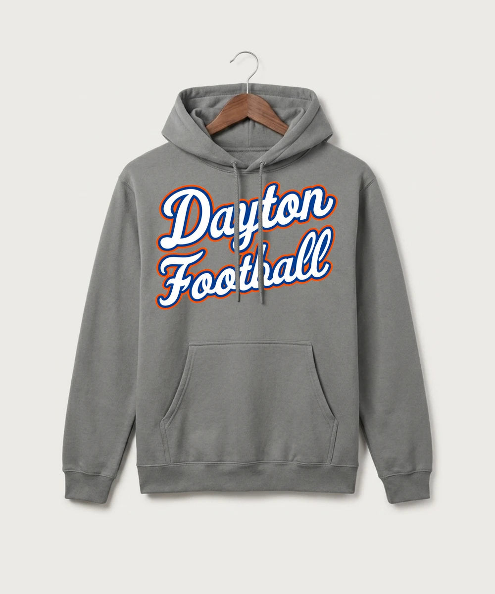 Jonathan Dayton High School Football Team Store - Medium Grey Port & Co Core Fleece Pullover Hooded Sweatshirt. PC78H