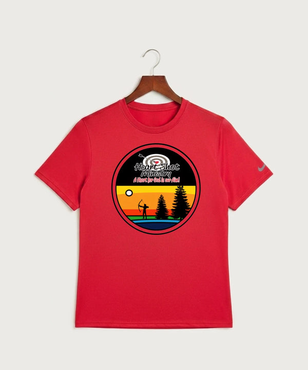 Heart Shot Ministry Archery Team Store - University Red Nike Swoosh Sleeve rLegend Tee NKDX8730