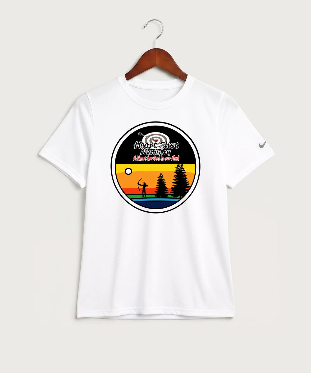 Heart Shot Ministry Archery Team Store - White Nike Youth Swoosh Sleeve rLegend Tee NKDX8787