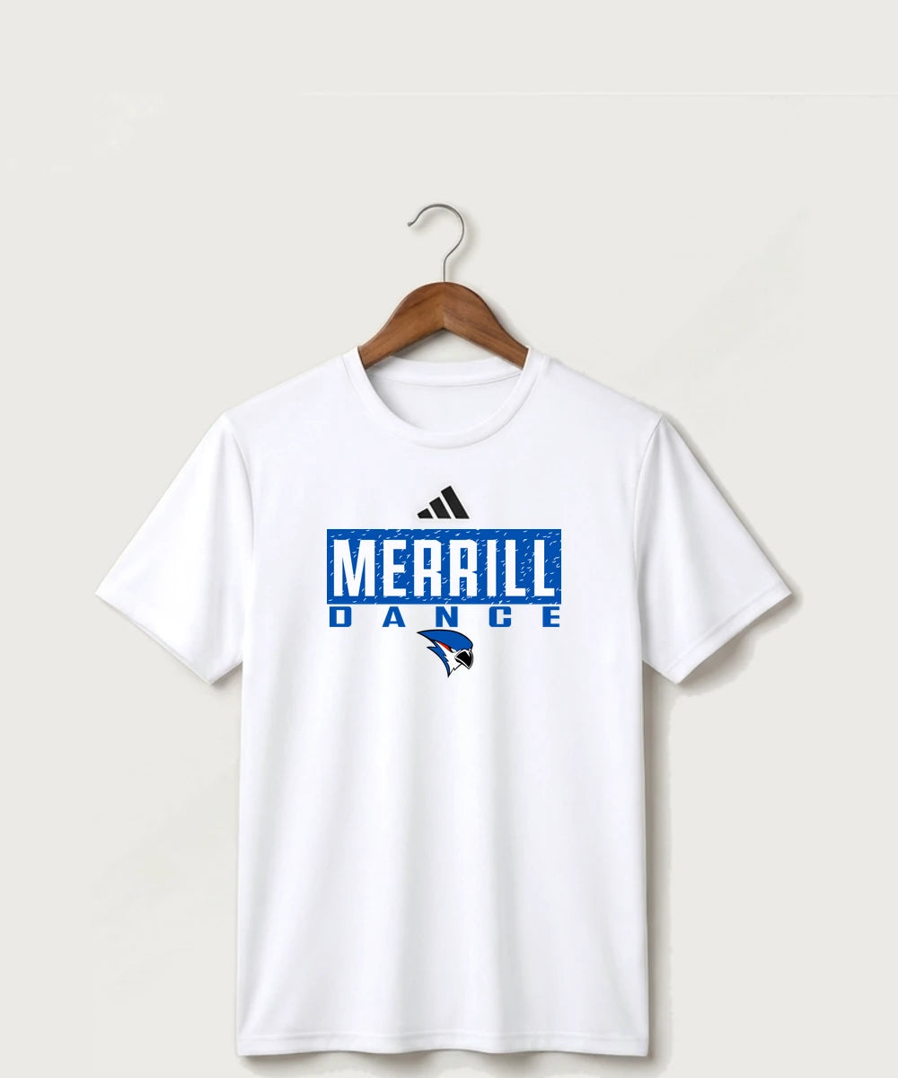 Merrill Dance and Cheer - White/ Black Men's Pregame T-Shirt