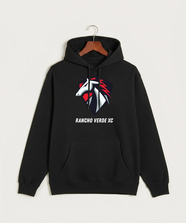 Rancho Verde Cross Country - Black Hoodie Value - Full Front
