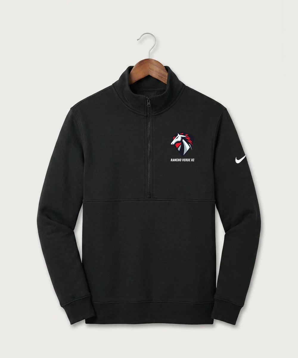 Rancho Verde Cross Country - Black Nike Club Fleece Sleeve Swoosh 1/2-Zip NKDX6718