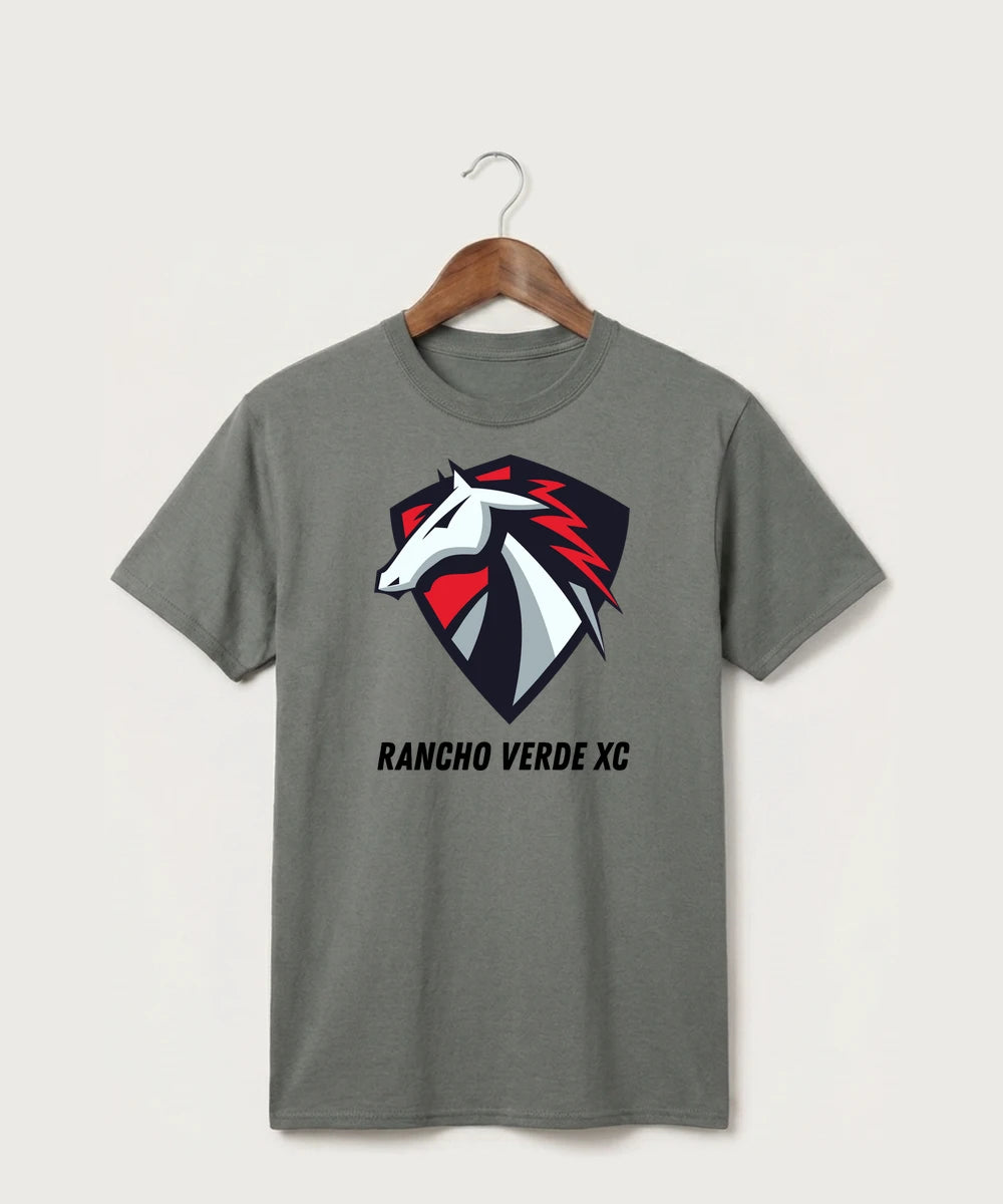 Rancho Verde XC - Medium Grey Port & Co Core Cotton Tee. PC54