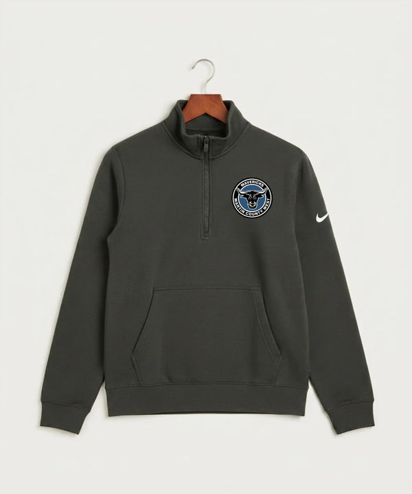 Martin County West High School Football (Boys) - Anthracite Nike Club Fleece Sleeve Swoosh 1/2-Zip NKDX6718