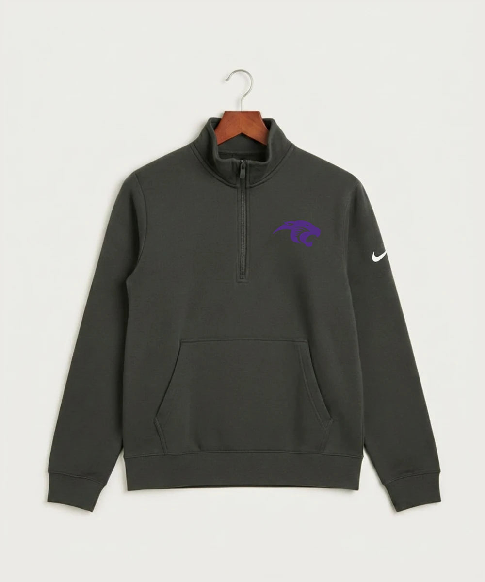 Glencoe Silver Lake High School Athletics - Anthracite Nike Club Fleece Sleeve Swoosh 1/2-Zip NKDX6718