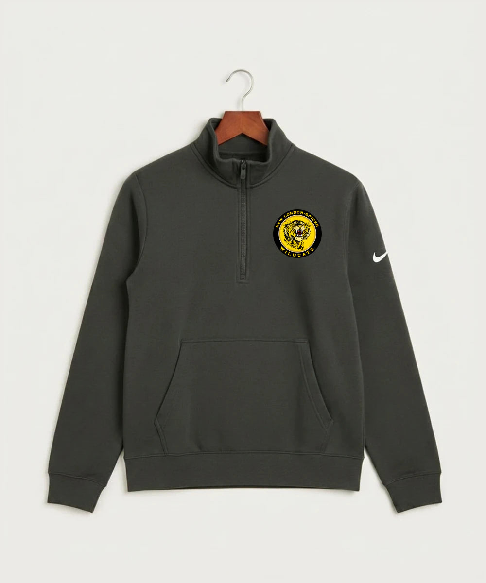 New London Spicer High School Football (Boys) - Anthracite Nike Club Fleece Sleeve Swoosh 1/2-Zip NKDX6718