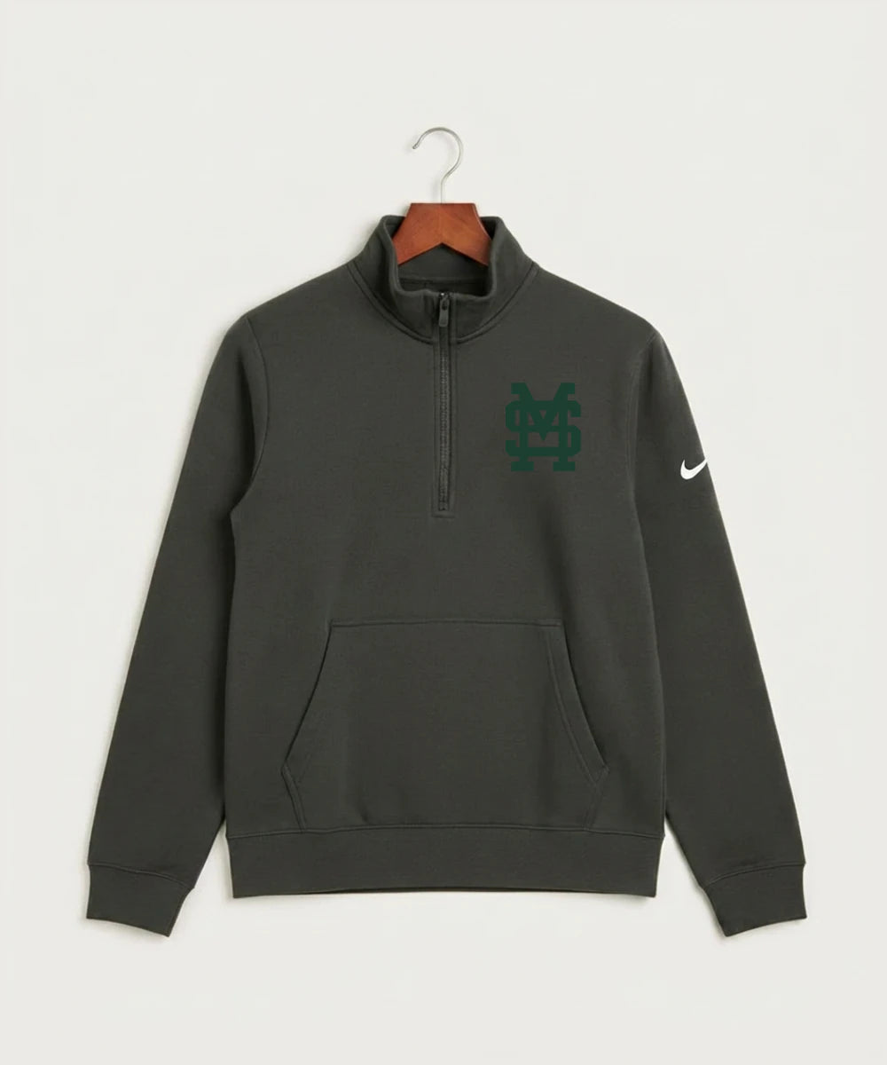 Sleepy Eye St. Mary's High School Athletics - Anthracite Nike Club Fleece Sleeve Swoosh 1/2-Zip NKDX6718
