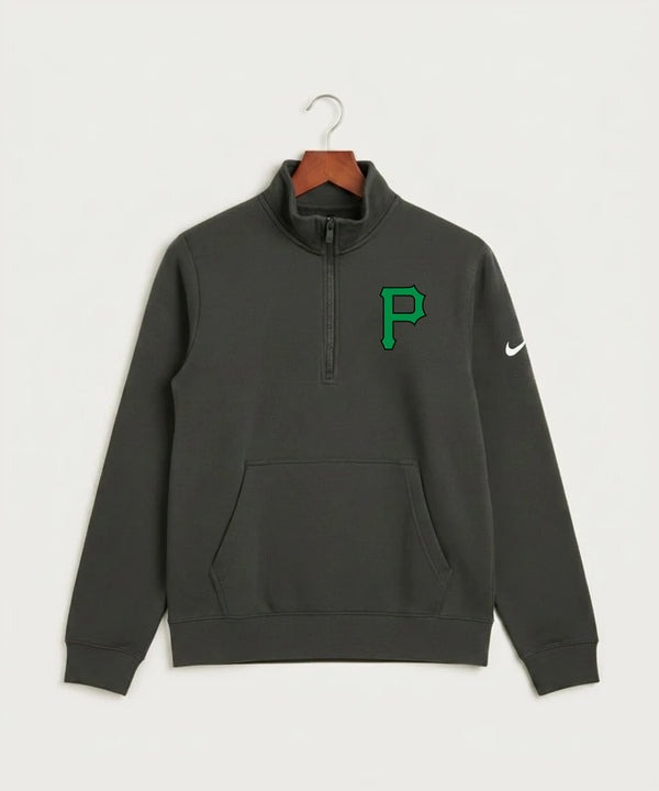 Pipestone Area High School Volleyball (Girls) - Anthracite Nike Club Fleece Sleeve Swoosh 1/2-Zip NKDX6718