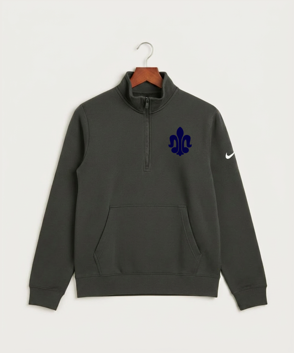 Saint Peter High School Athletics - Anthracite Nike Club Fleece Sleeve Swoosh 1/2-Zip NKDX6718