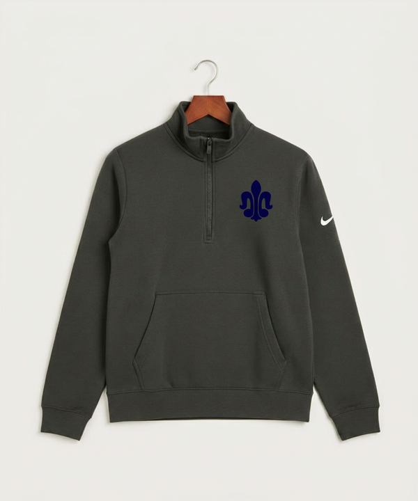 Saint Peter High School Athletics - Anthracite Nike Club Fleece Sleeve Swoosh 1/2-Zip NKDX6718
