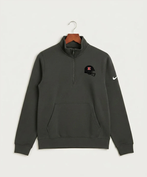 Duluth East High School Football (Boys) - Anthracite Nike Club Fleece Sleeve Swoosh 1/2-Zip NKDX6718